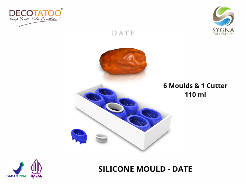 Date Silicone Mould - 1 Box 6 Pcs