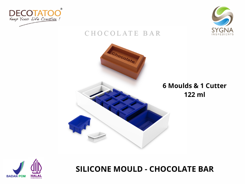 Chocolate Bar Essentials Silicone Mould - 1 Box 6 Pcs